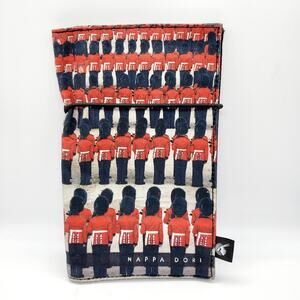 Nappa Dori London British Guard Print Fabric Passport Folding Wallet Case Unisex